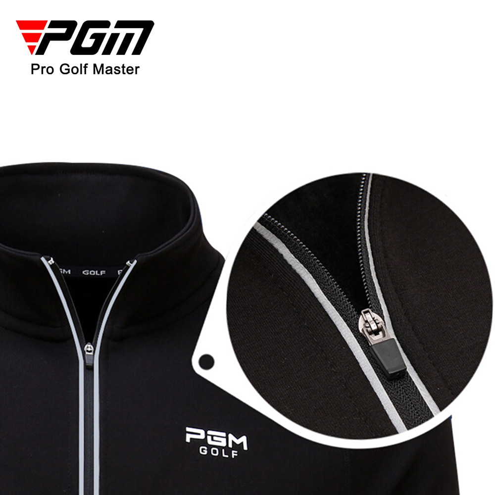 Áo len golf nam dài tay cổ cao, lót nhung ấm áp — Áo lót nhung màu đen YF108