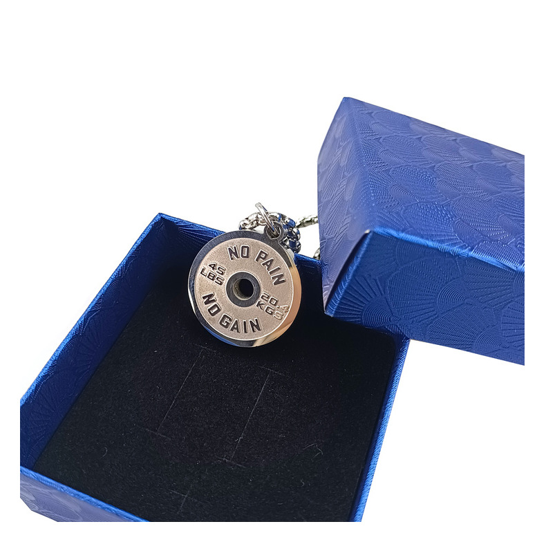 30g Weight 316L Stainless Steel Pendant Material Pendant Necklace Classification Vintage Style Punk 316L Stainless Steel Geometric Box Chain Men Pendant Necklaces