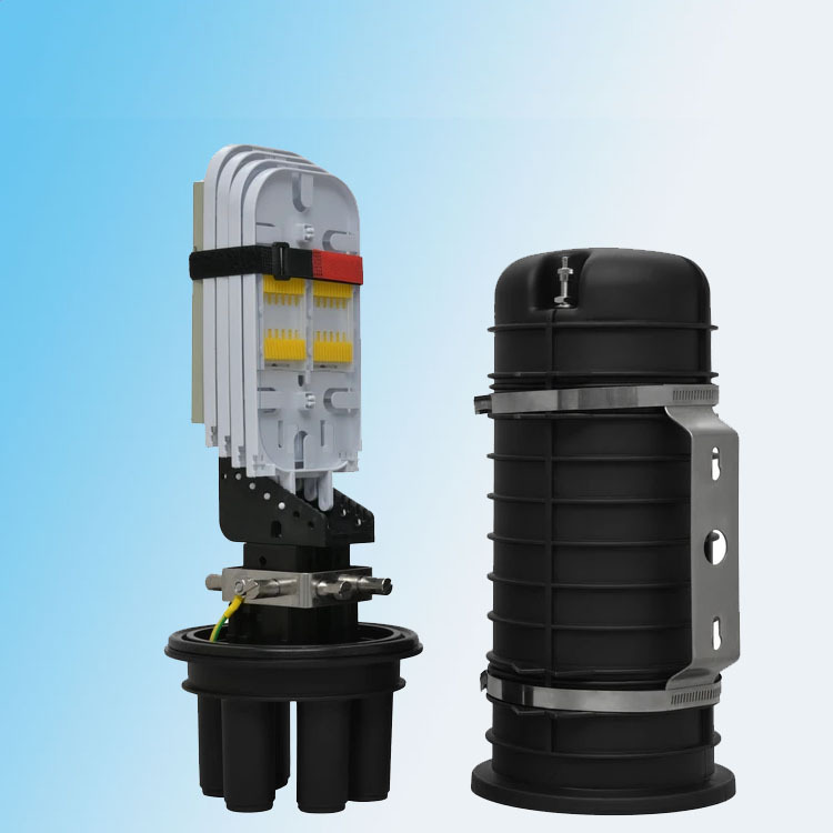 帽式光缆接头盒144芯防水熔接插片式壁挂式