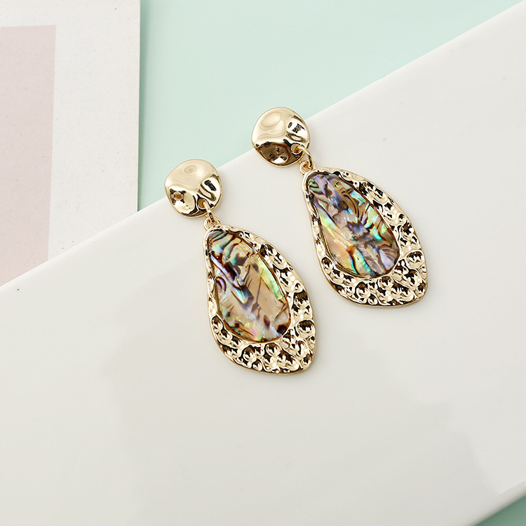 Fashion Transparent Inlaid Metal Irregular Earrings display picture 5