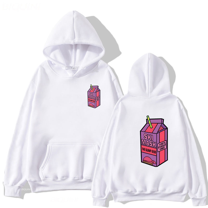 Lyric Cartoon Lemonade Box Printed Korean Style Men's Women's Hooded Pullover Teenager Sweater hoodie