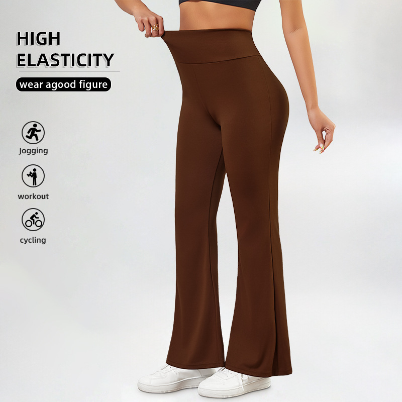 Cross-Border Exclusive Supply of Extended-Length, Hip-Lifting Flared Pants, High-Waisted Casual Pants, Flared Sports Yoga Pants
