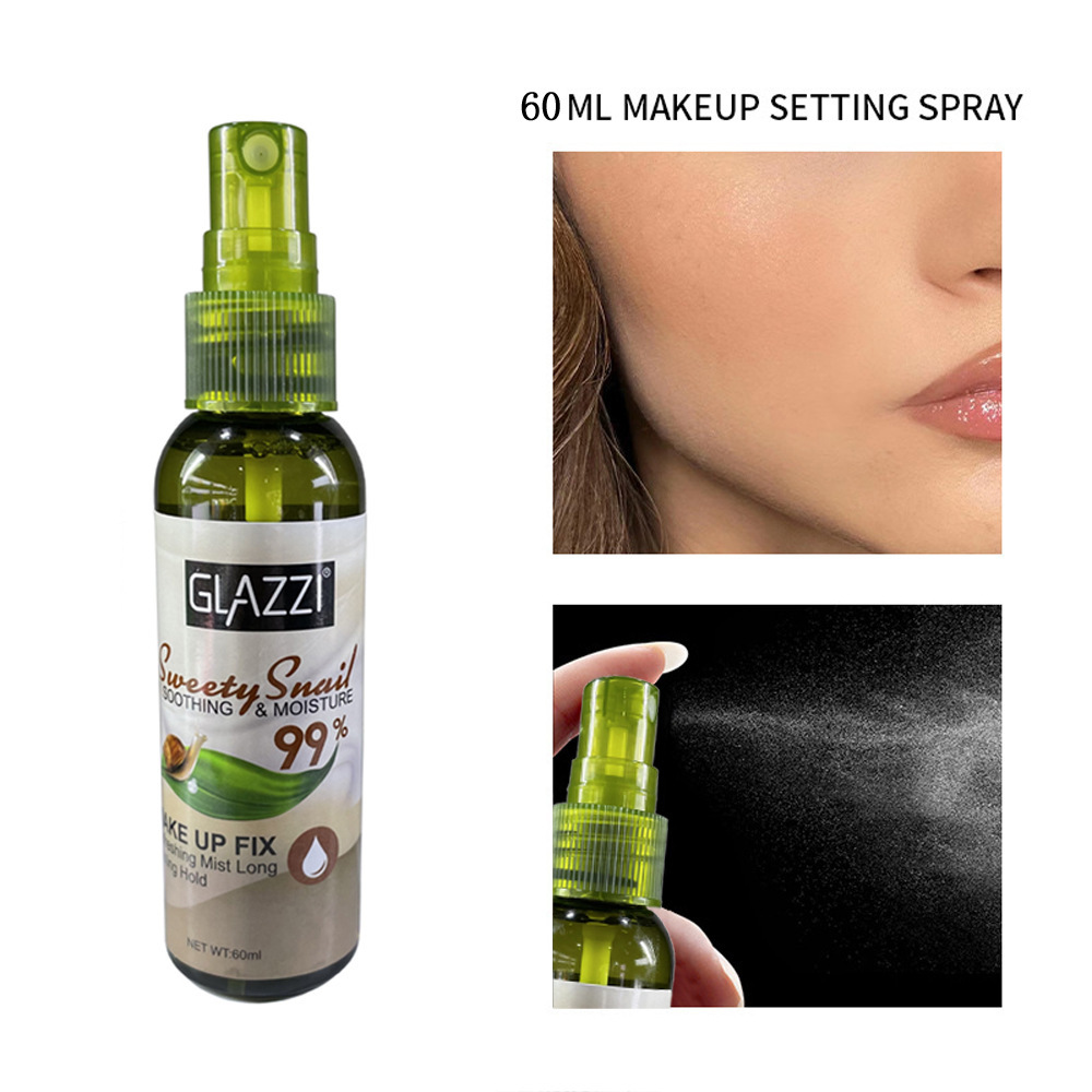 GLAZZI nuevo spray de maquillaje refrescante maquillaje loción de maquillaje portátil 60ml hidratante duradera transparente transfronteriza