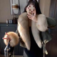 【人间白茶】整皮狐狸毛皮草外套女2025新款小个子真毛时尚年轻款