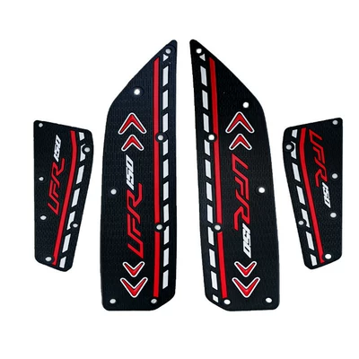 Suitable for Haojue Ufr150 Special Rubber Foot Pads, Motorcycle Footrest Pads, Wear-Resistant Accessories, Modification, Non-Destructive Installation (Motorcycle pedals) - red-label-on-black-background
