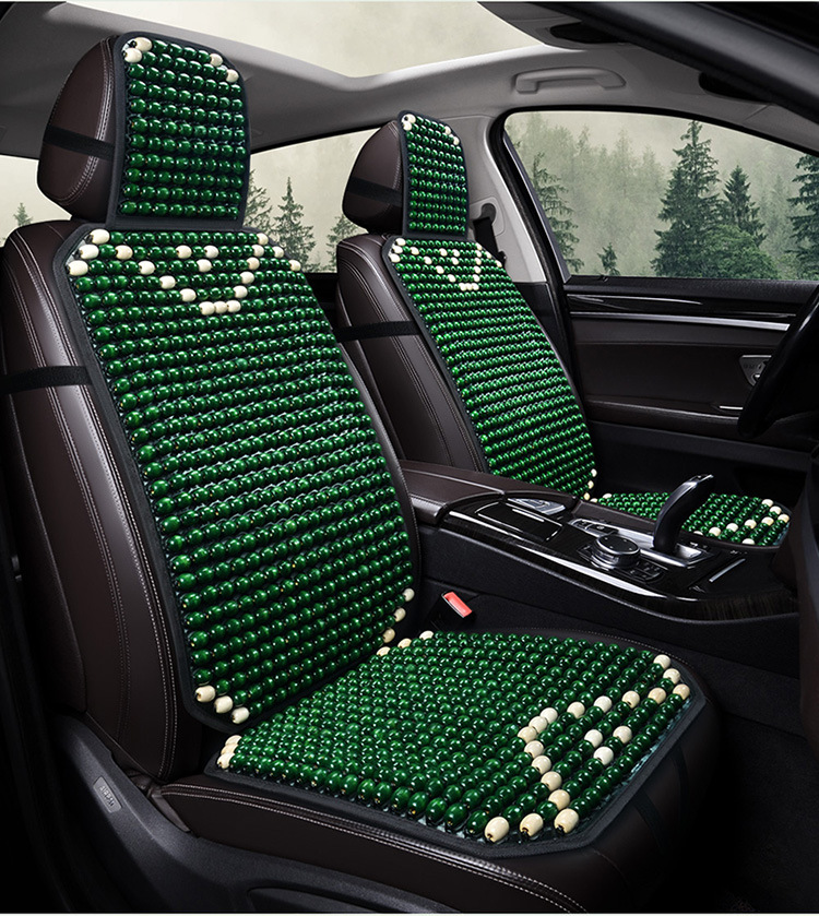 Summer Car Seat Cushion Wood Bead Breathable Cool Pad