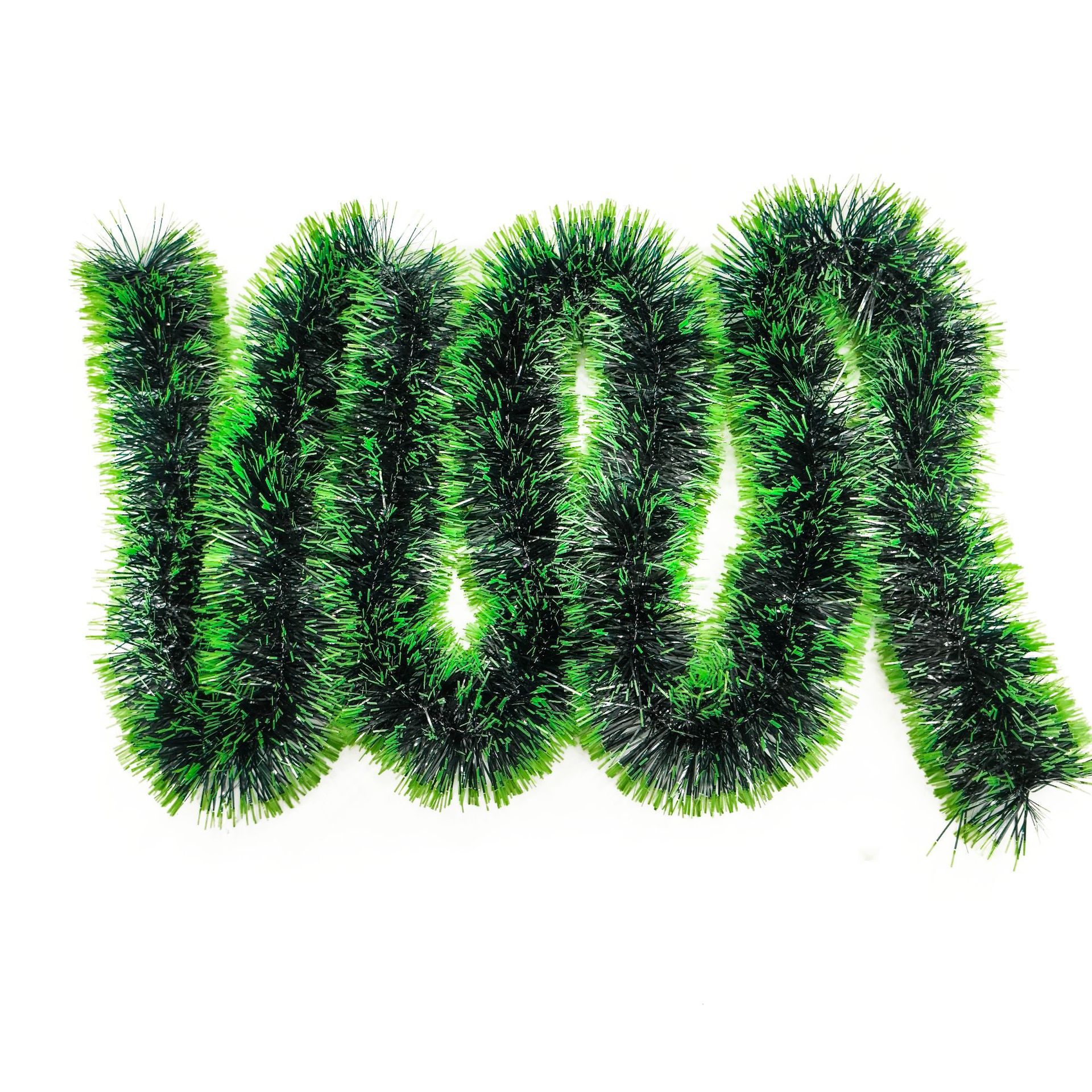 Calo de nieve borde blanco borde verde fiesta de Navidad atmósfera decoración de flores dibujar hierba dibujar guirnalda de lana escena de diseño de color