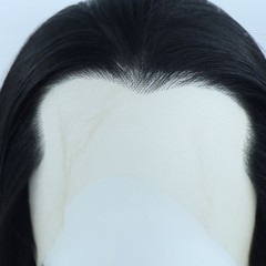 【純黒三尖】古風手フックかつら男13*4前レース美人尖漢服装万用cos手フック