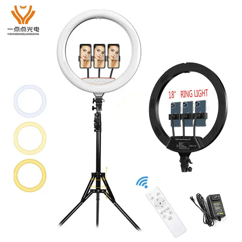 爆款led ring light18寸环形灯直播支架自拍美颜灯圆形摄影补光灯