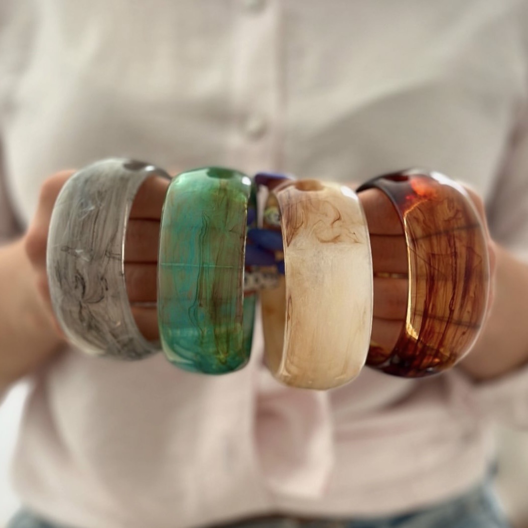 Bangle Classification Simple Style Classic Style Solid Color Acrylic Bangles Wholesale
