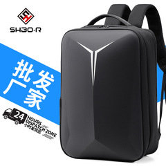 クロスボーダーメンズバックパック、軽量ビジネスEVAハードシェルバックパック、15.6inchフルエアバッグ多機能通勤用コンピューターバッグ