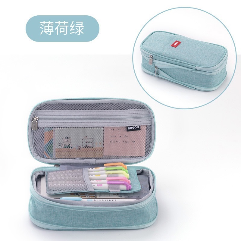 マカロンカラーのペンケース、小学生向け文房具、汚れに強い鉛筆ケース、伸縮式収納ボックスの越境輸出|undefined