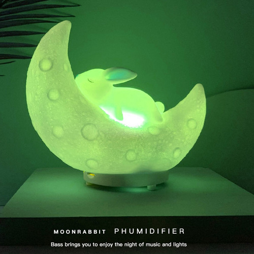 Lunar Rabbit Bluetooth Speaker with Light Function, Creative Gift, Birthday Present, Ornament Speaker Y-533