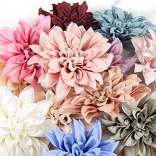 仿真大丽花头假花配件 衣服配饰 婚庆花墙装饰亚马逊跨境厂家批发