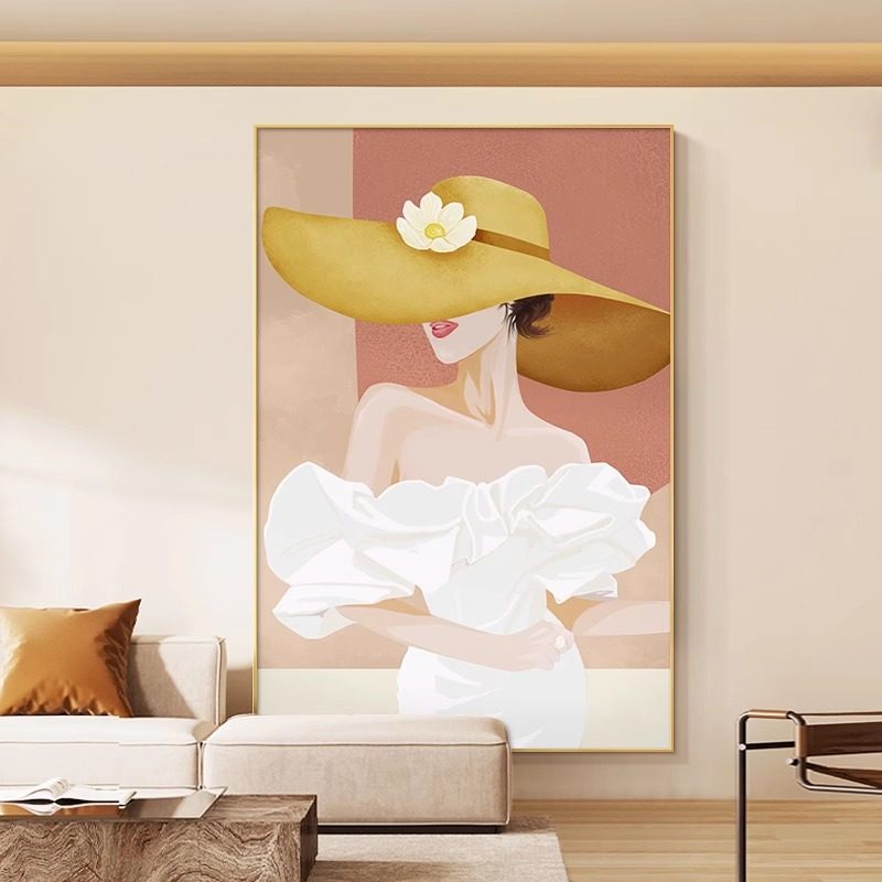 Beauty Salon Wall Decoration Painting, High-End Character Background Wall Art, Beauty and Clothing Store Living Room Wall Mural Beauty Salon Wall Decoration Painting, High-End Character Background Wall Art, Beauty and Clothing Store Living Room Wall Mural