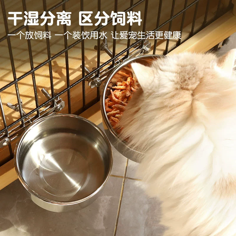Собачья кормовая миска собачья миска Подвесная миска для кошек Большая нержавеющая сталь для предотвращения опрокидывания собачья миска для риса миска для животных миска # #