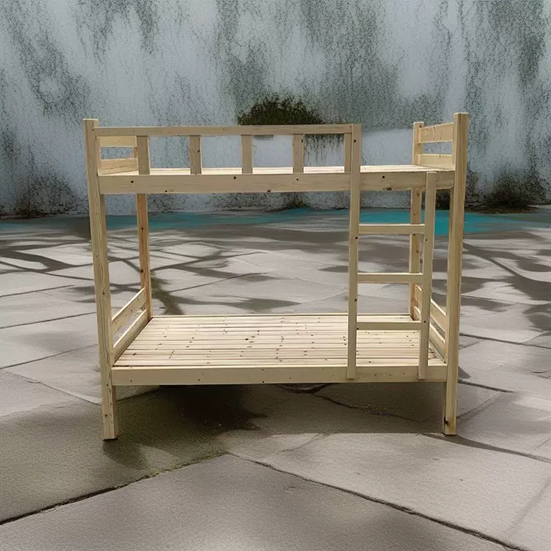 松木子母床上下床学校高低铺实木单人床橡胶木双层床上下铺两层床