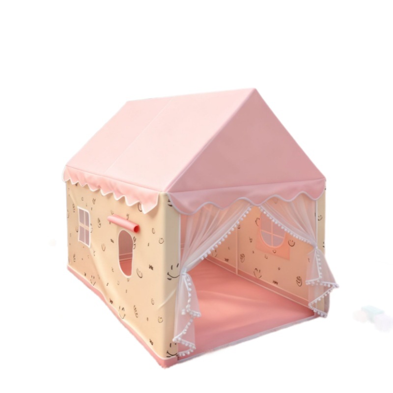 Carpa interior para niños extensión al por mayor sonriente princesa castillo casa de juguetes para bebés juegos de cama base secreta