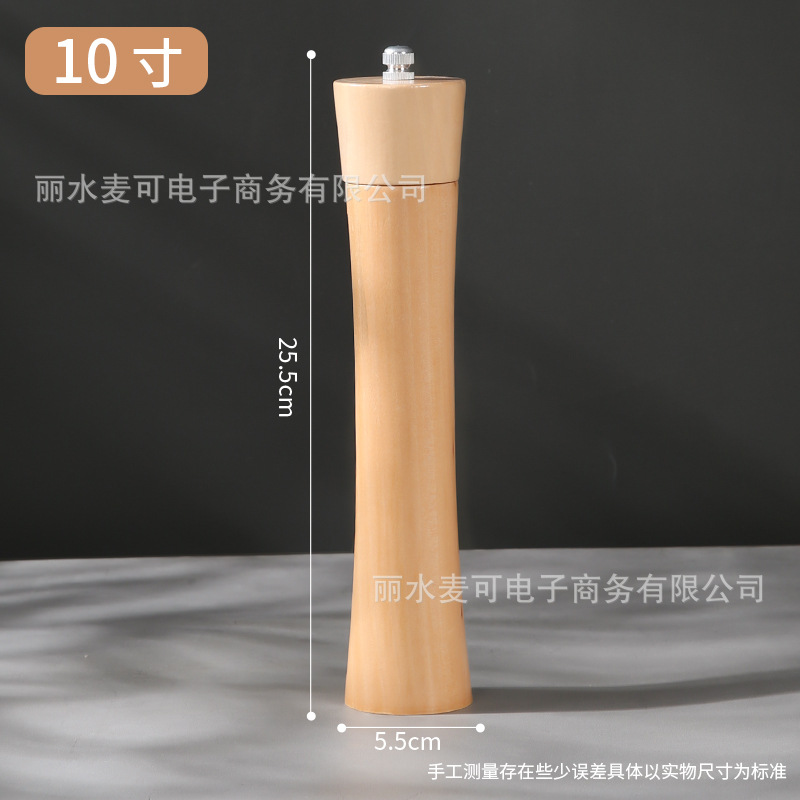 Molinillo de madera de madera real multifunción manual molinillo de pimienta negra molino de especias botella de condimento de cocina image 15