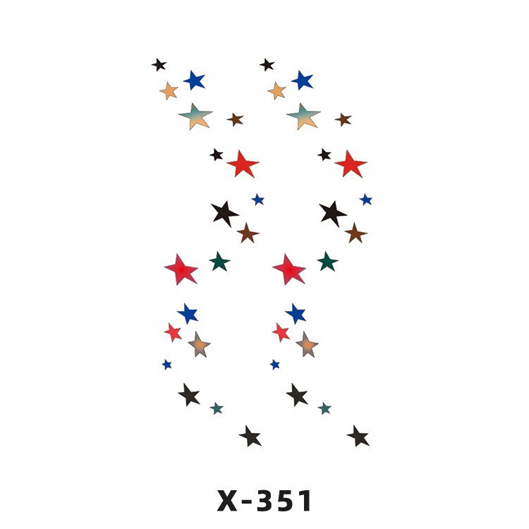 Arco de flor pequeña pegatinas de tatuaje fresco 3D dibujos animados transfronterizo Henna rosa impermeable texto en inglés pegatinas de tatuaje