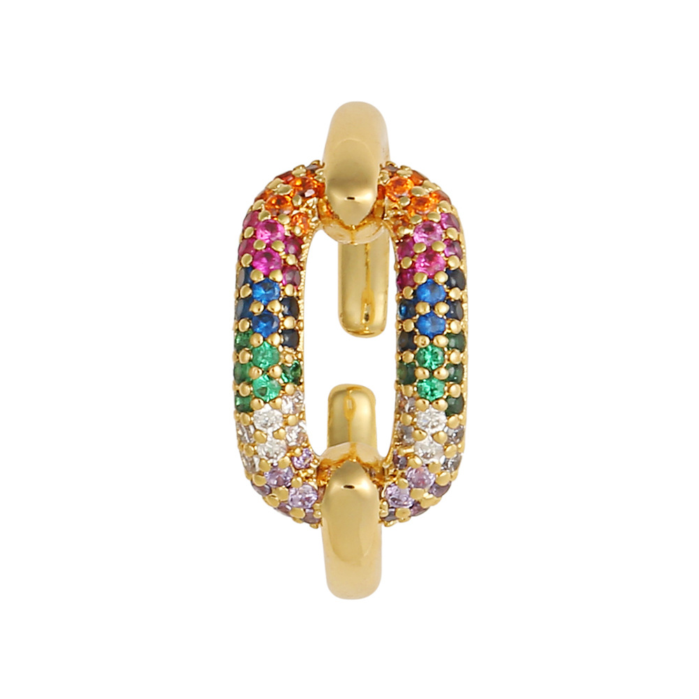 Fashion geometric copper inlaid zircon rings wholesale