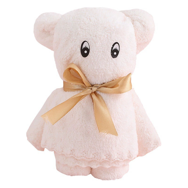 Креативный медведь коралловое бархатное полотенце 35*75 подарочное полотенце