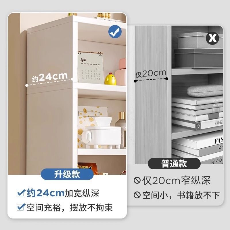 阳台飘窗上小书架储物柜卧室柜子储物柜收纳柜墙边置物架落地书柜|undefined