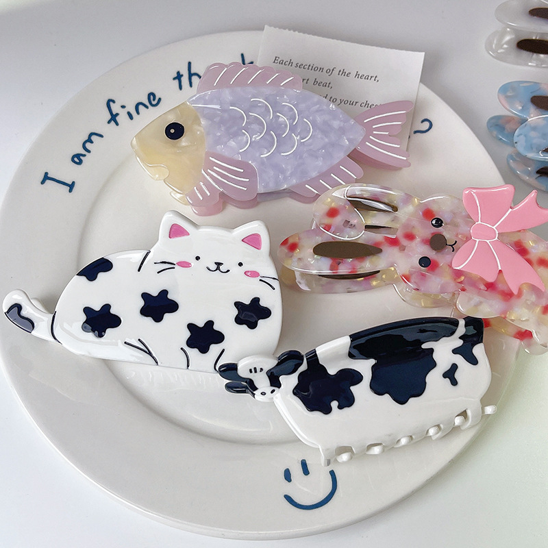 Animal, Dog, Cat Pattern Women's Simple Style Animal Dog Cat Acetic Acid Sheets Hair Claws
