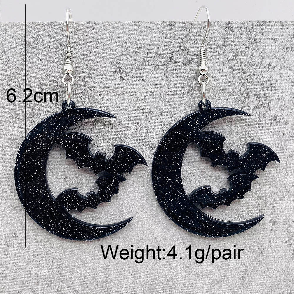 7g Weight Drop Earrings Classification 1 Pair Quantity 1 Pair Halloween Cartoon Style Pumpkin Letter Arylic Drop Earrings