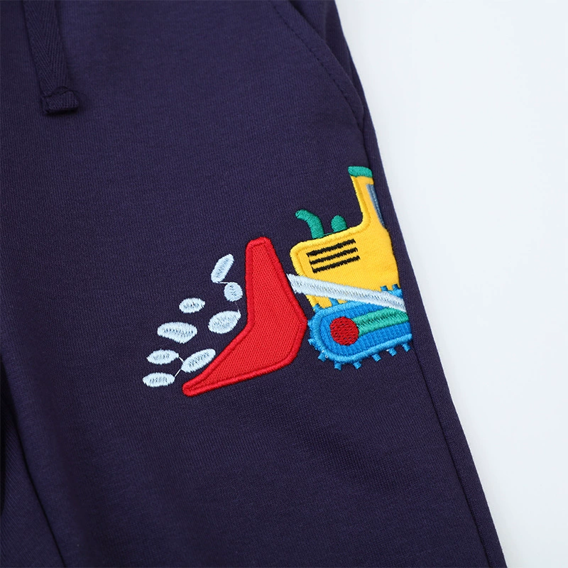 Autumn children's trousers for boys, cartoon patch, wholesale