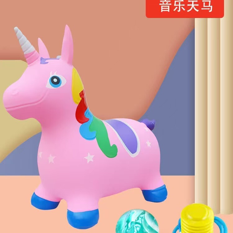 Children's Toy Inflatable Jumping Deer, Enlarged and Thickened, Baby Ride-On Inflatable Jumping Deer, Children's Riding Toy