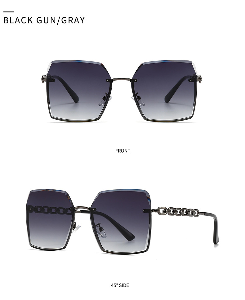 Cross-Border Export New Modern Retro Square Frame Rope Decorative Sunglasses Ins Style Street Style Big-Name Sunglasses 2515_voghion.com