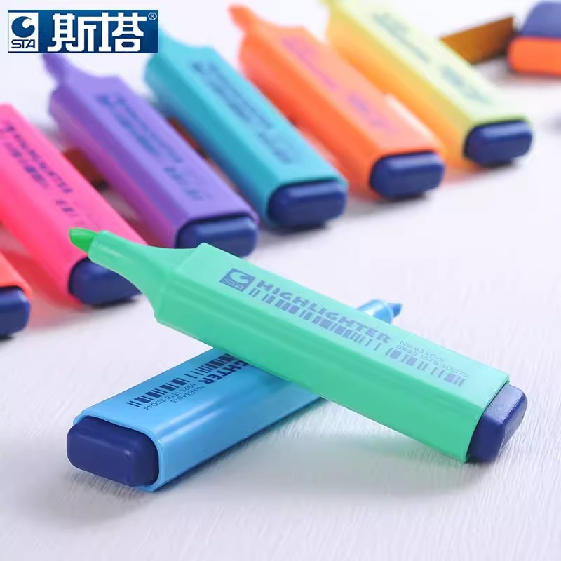 STA Star8340 de gran capacidad, diseño profesional clásico, marcador en color fluorescente, bolígrafo especial de alto brillo