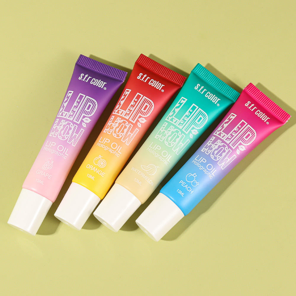 s.f.r color comercio exterior especializado en venta caliente maquillaje humectante de labio ligero de la piel muerta sabor de fruta aceite labial image 4