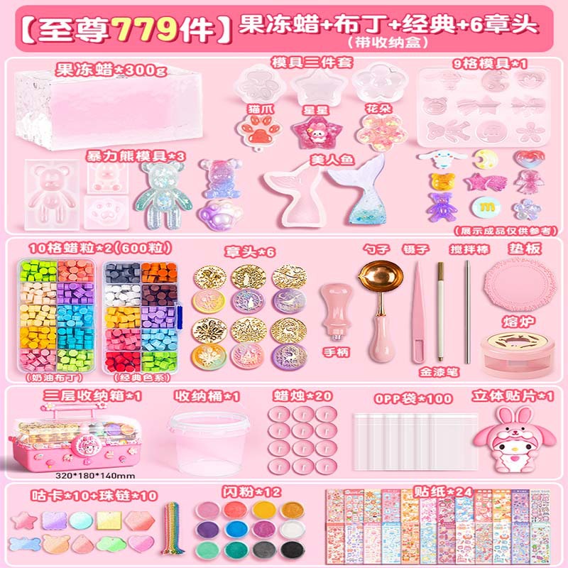 Sello de laca de fuego, sello de laca de fuego, sello de cera de goma, juguetes hechos a mano para chicas DIY