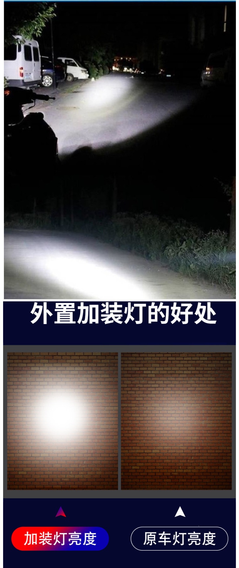 Motorcycle two-wheeled electric vehicle headlight, super bright modified spotlight, universal strong light waterproof lamp