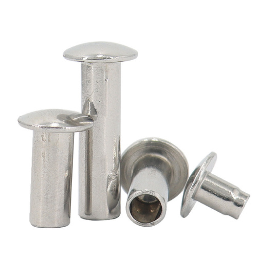304 stainless steel flat round head tight nails Φ3-Φ6 mother-in-law nails, pair of hammer-in nails, semi-hollow mother-in-law rivets