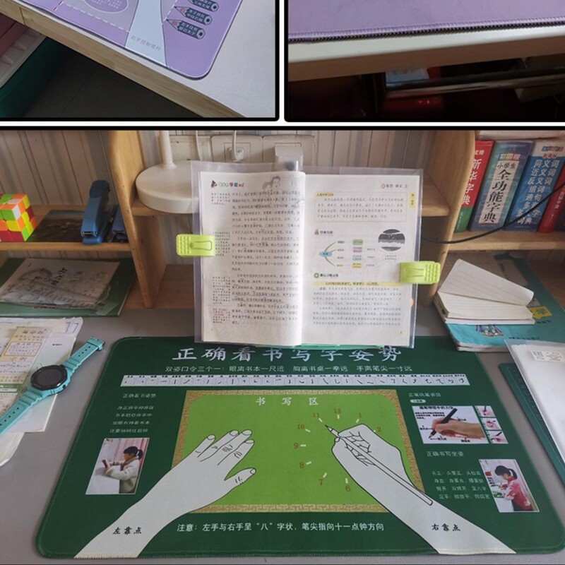 学生用ペンホールドマット、子供用ライティングマット、ソフトデスクトップ目の保護ライティングデスクマット、環境に優しい特別なライティングマットマウス|undefined