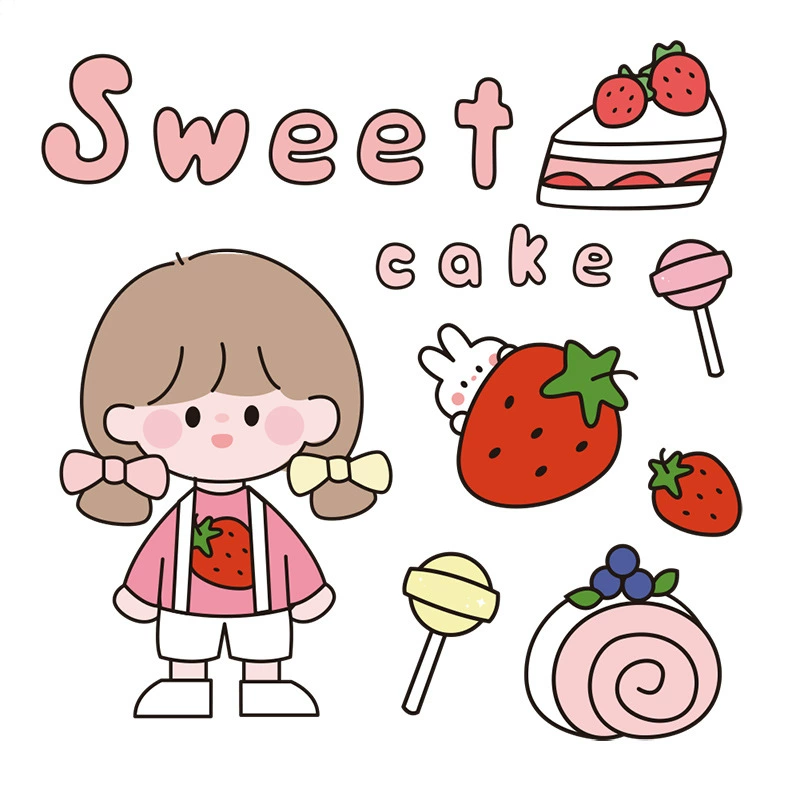 Waterproof cartoon sticker, set, custom-made, wholesale