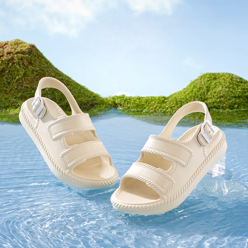 Primavera y verano 2025 nueva tendencia de los hombres moda casual todo fósforo diario cómodo y transpirable sandalias de hombre con punta abierta