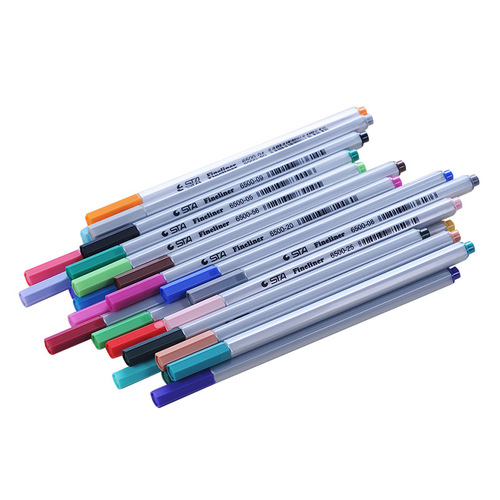 STA ST6500 Signature Pen Sketch Pen Watercolor Colored Pencil 0.4mm Student Comic Outlining Needle Pen