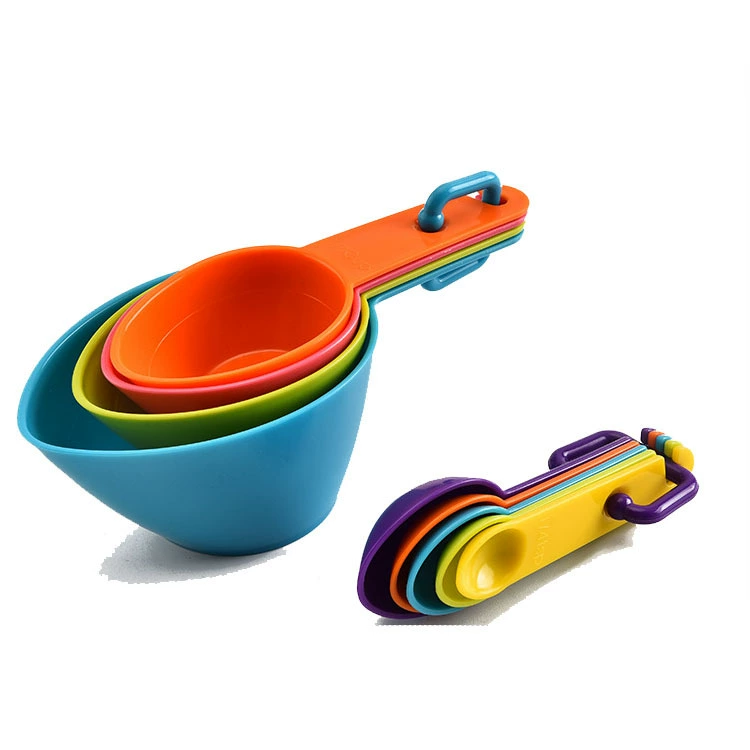 Mixed set, plastic measuring cup, measuring spoon scaled, wholesale, 9 pieces