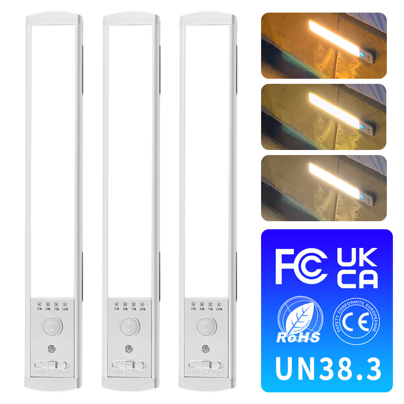 Ultra-Thin Smart Human Body Sensor Light Led Cabinet Light Wireless Magnetic Wardrobe Light Kitchen Night Light Strip Light