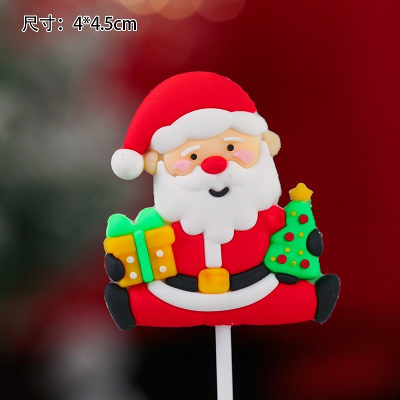 著作権クリスマスケーキ装飾装飾品ソフトゲルクリスマス楽しい老人雪だるまヘラジカクリスマスツリーパーティープラグイン|undefined
