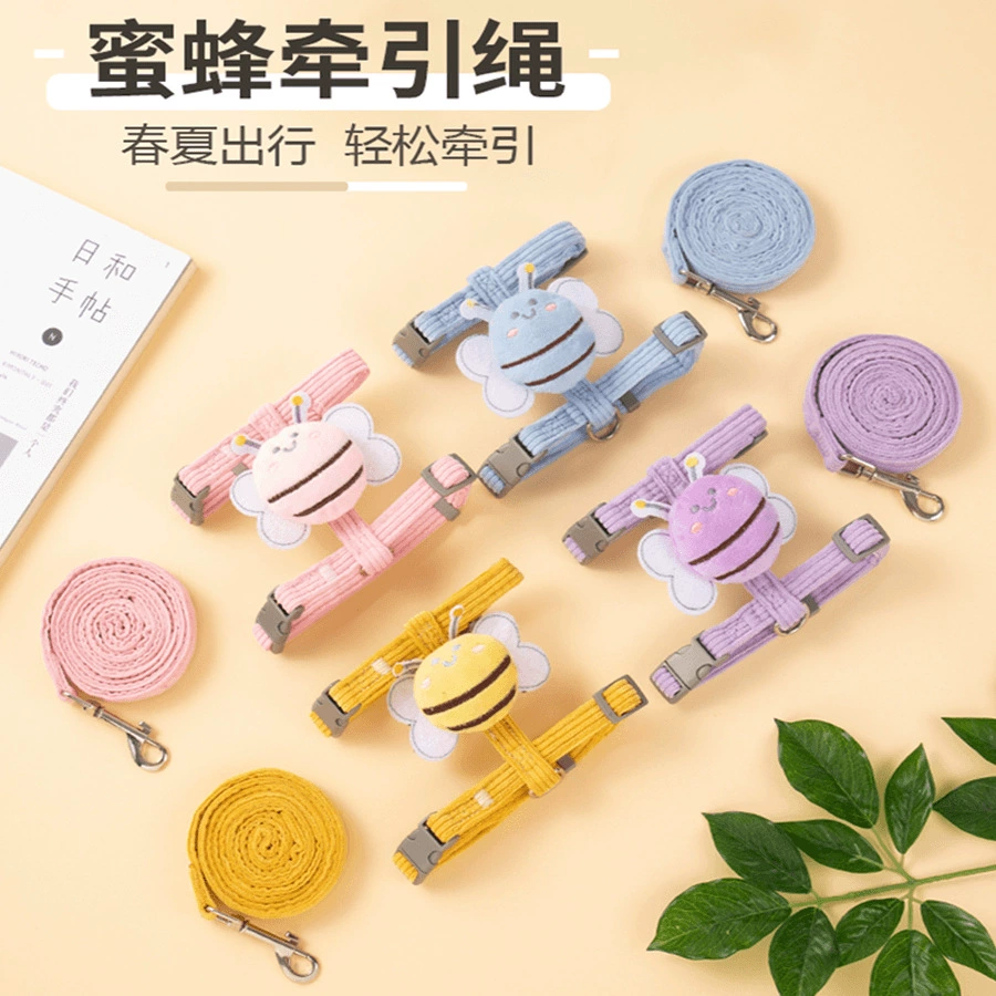 Собака поводок пчела нагрудный ремень кошачья веревка Тедди маленькая собака выгуливает собачью веревку для животных оптом