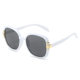 Retro new large frame women's sunglasses round frame sun protection European and American fashion sunglasses metal accessories