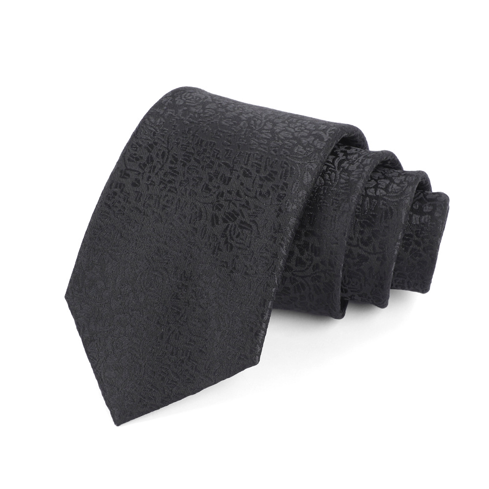 Corbata de hombre 8cm para hombre, bordado jacquard de alta calidad para hombre, corbata de negocios, corbata de seda de poliéster, fábrica al por mayor