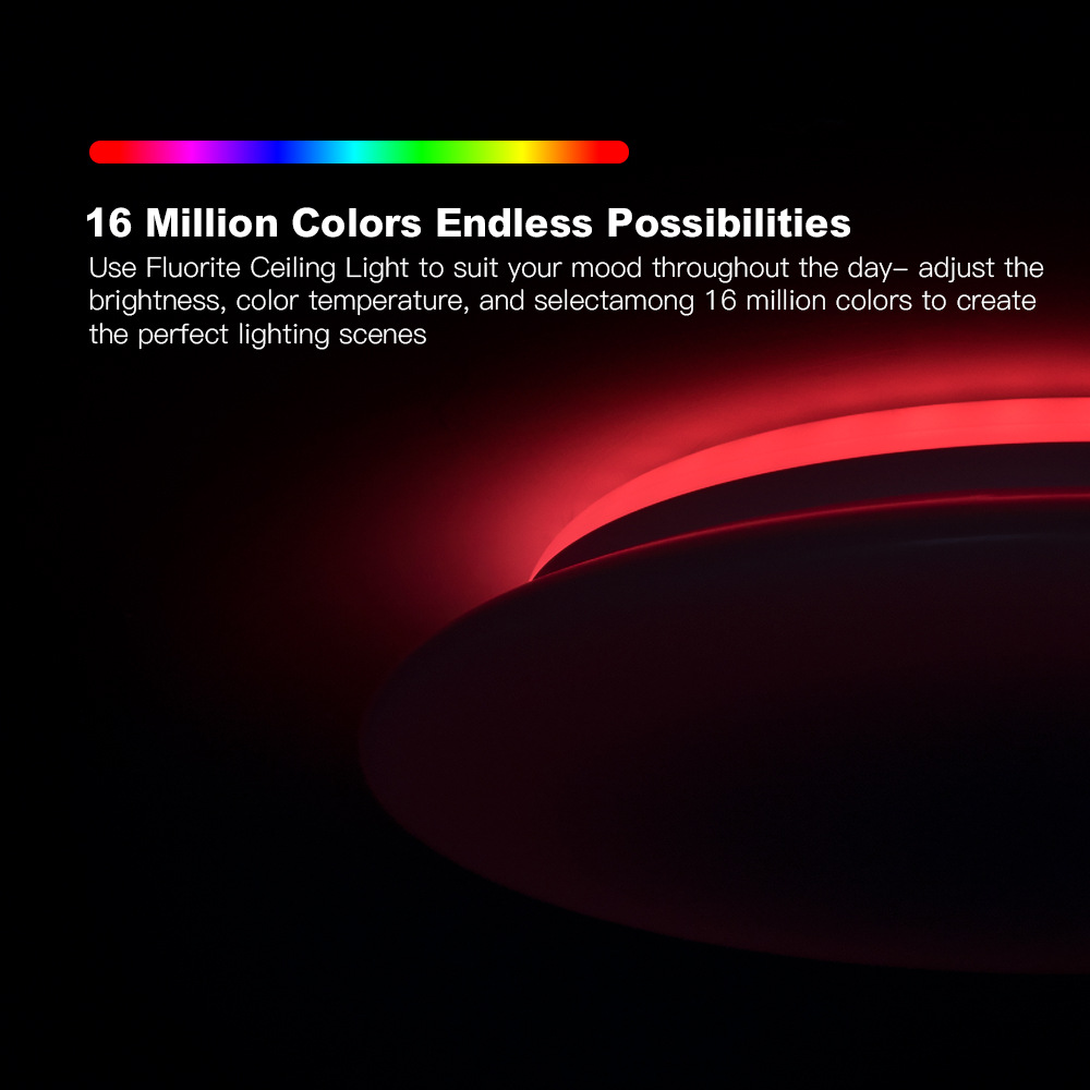 跨境現(xiàn)代簡約智能WIFI吸頂燈30CM背光RGB亞馬遜歐美日規(guī)LED燈具
