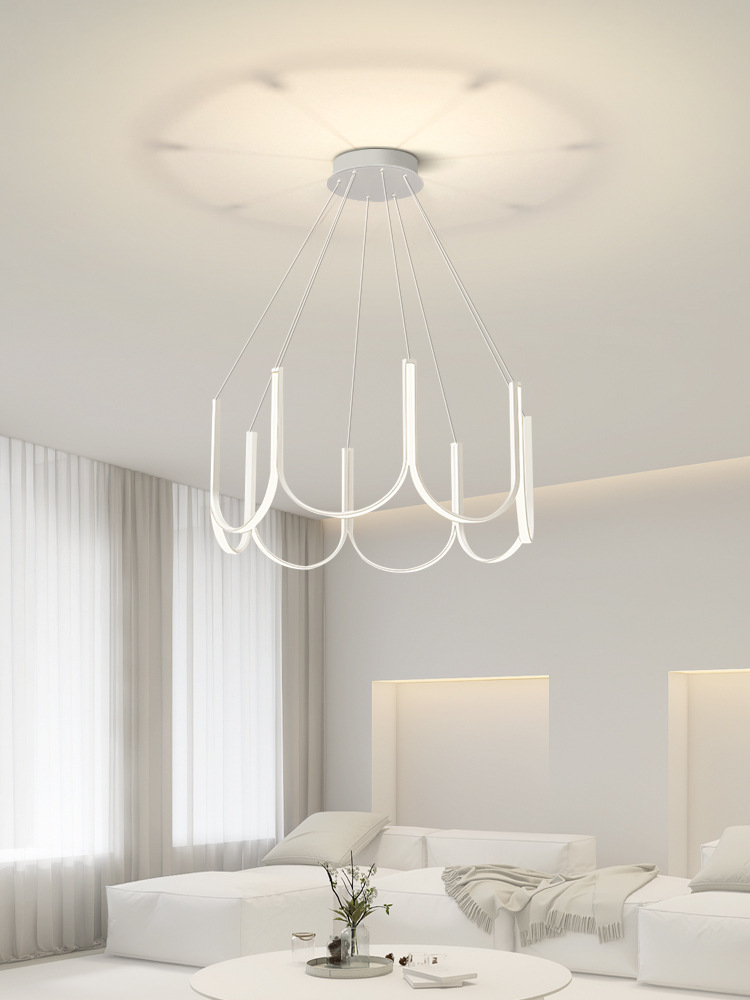 极简意式吊灯现代简约铝材U型客厅吊灯米家智能灯具全屋套餐组合