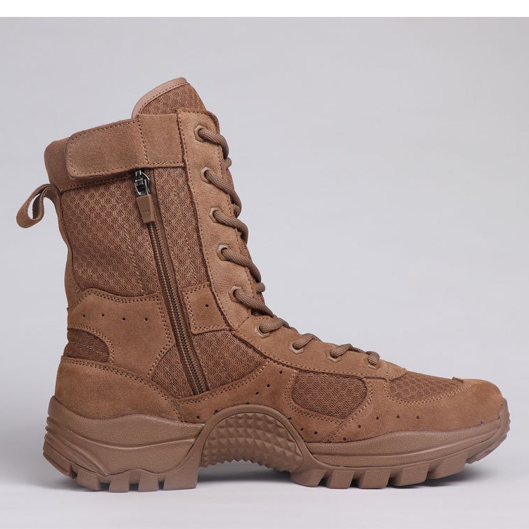 Botas de combate marrón nuevas superligeras botas de entrenamiento de combate al aire libre botas marítimas para mujeres anti-deslizantes botas tácticas de desgaste